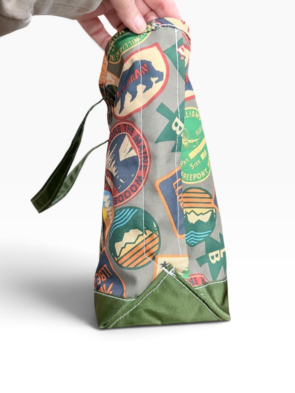 L.L. Bean Everyday Lightweight MediumTote Nylon Heritage Archival Patch Print - Picture 7 of 12